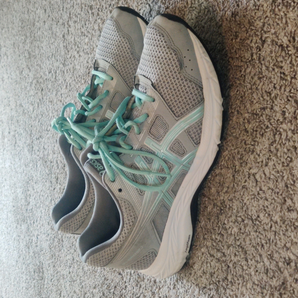 Asics Gel-Contend 5,Women's 8.5, Gray/Teal